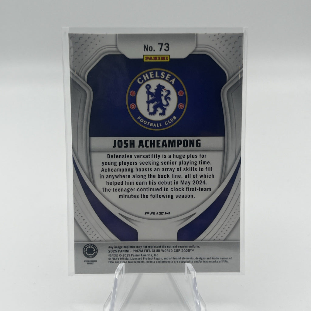 JOSH ACHEAMPONG 2025 Prizm FIFA Club World Cup White Sparkle RC Chelsea SSP
