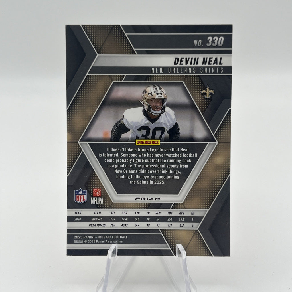 Devin Neal 2025 Panini Mosaic Rookie Honeycomb Prizm #330 RC Case Hit
