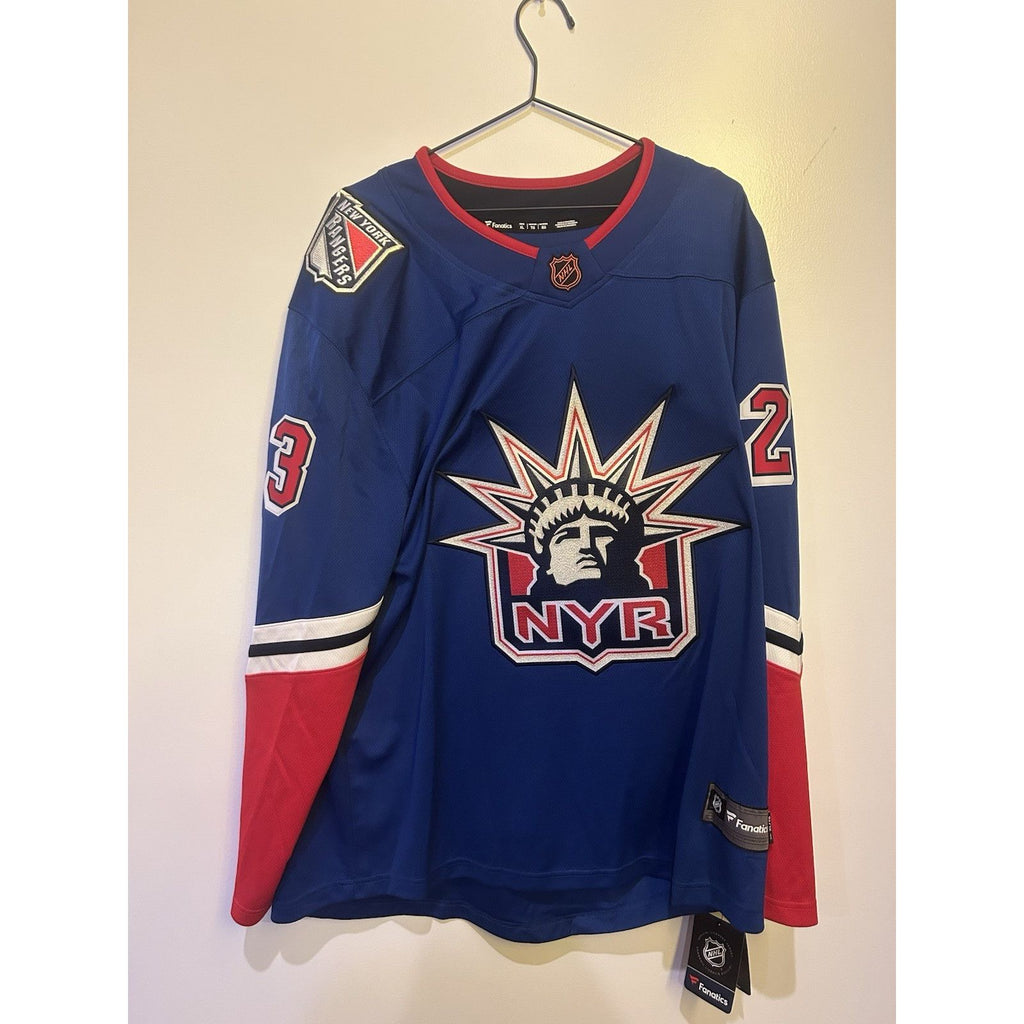 Adam Fox SIGNED AUTHENTIC JERSEY autograph Fanatics COA Rangers