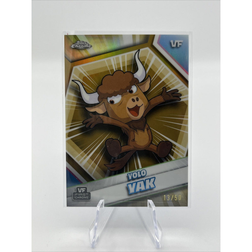 2026 Topps Chrome VeeFriends YOLO Yak FIRST CHROME  True Gold Refractor /50