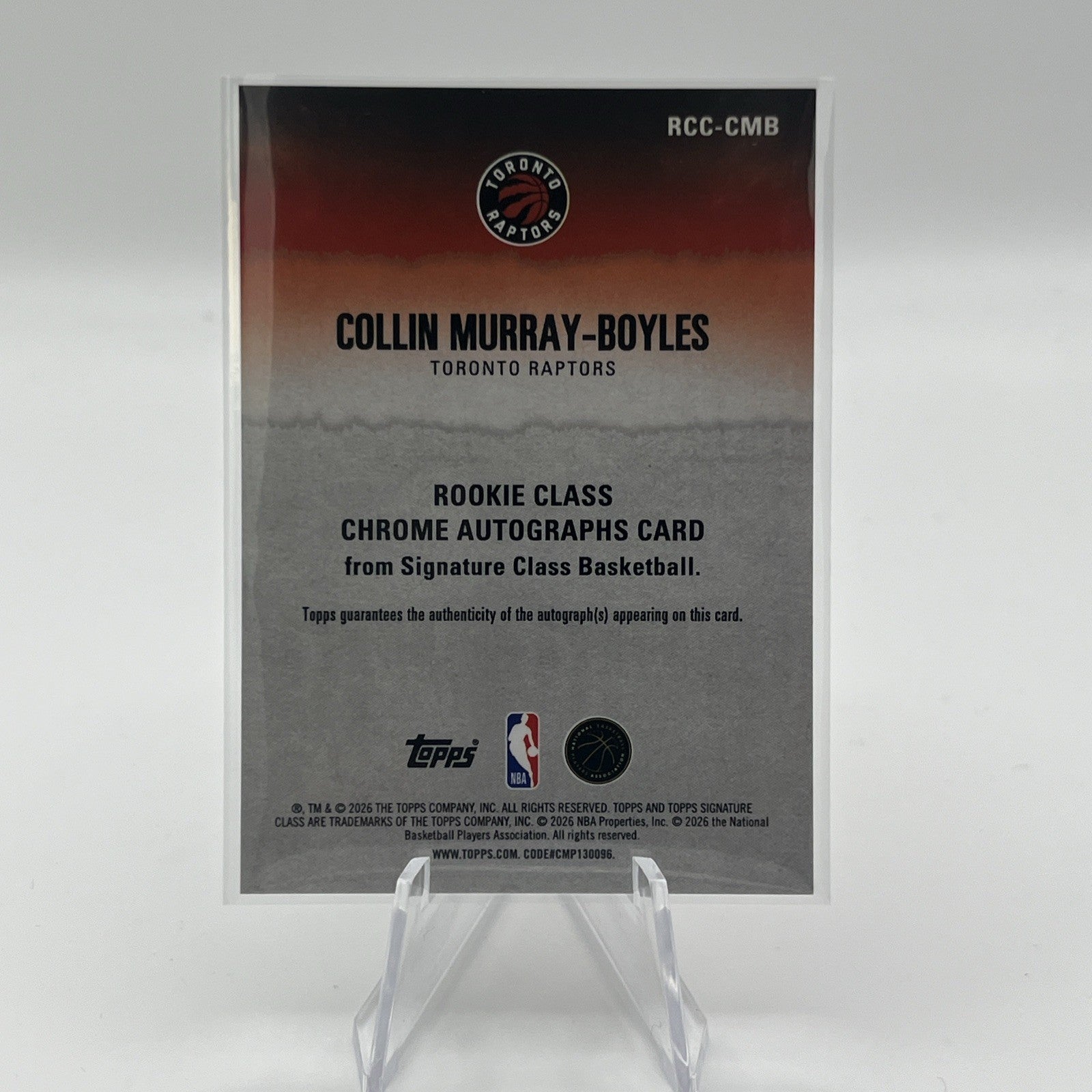 2025-26 Topps Signature Class Collin Murray-Boyles Red Lava Refractor Auto #/25
