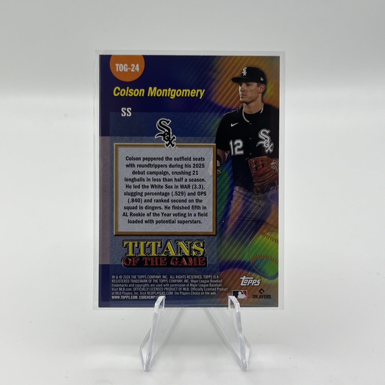2026 Topps Series 2 Colson Montgomery Titans Of The Game (RC)