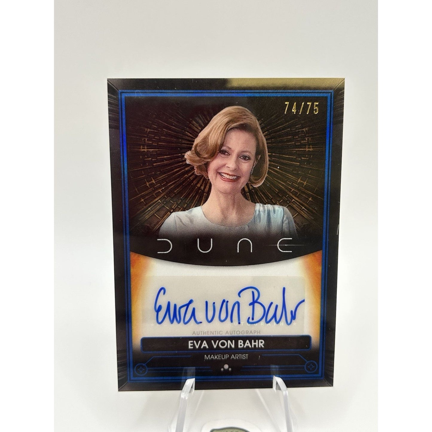 2025 Topps Chrome Dune EVA VON BAHR Autograph Makeup Artist Blue 74/75
