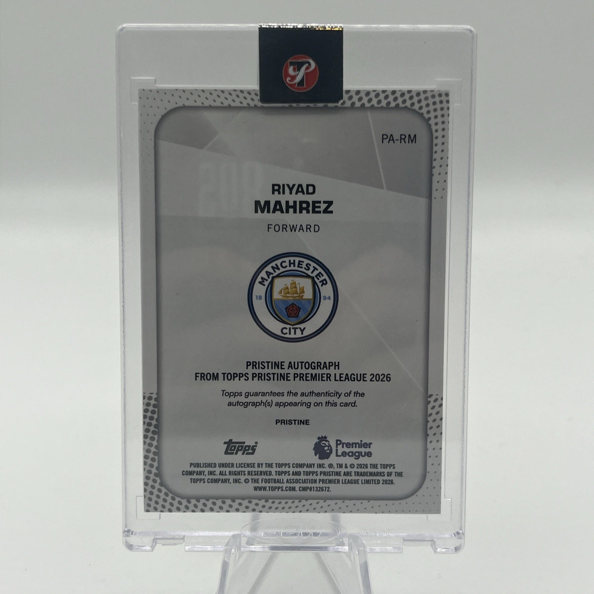 RIYAD MAHREZ 2025-26 Topps Pristine Man City Black Auto 1/1