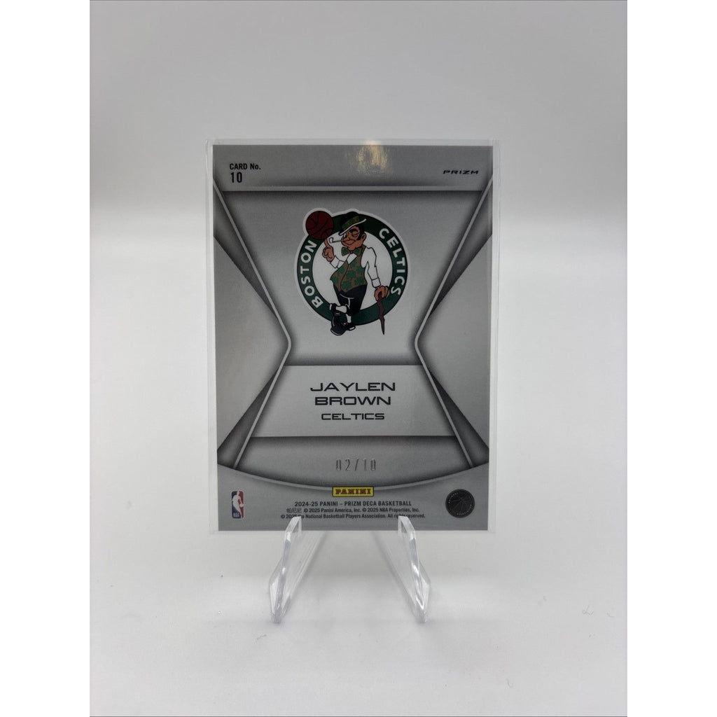 2024-25 Panini Prizm Deca - Finalists Jaylen Brown #10 Gold Prizm /10