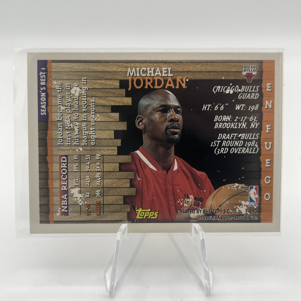 1996-97 Topps Seasons Best En Fuego Michael Jordan 