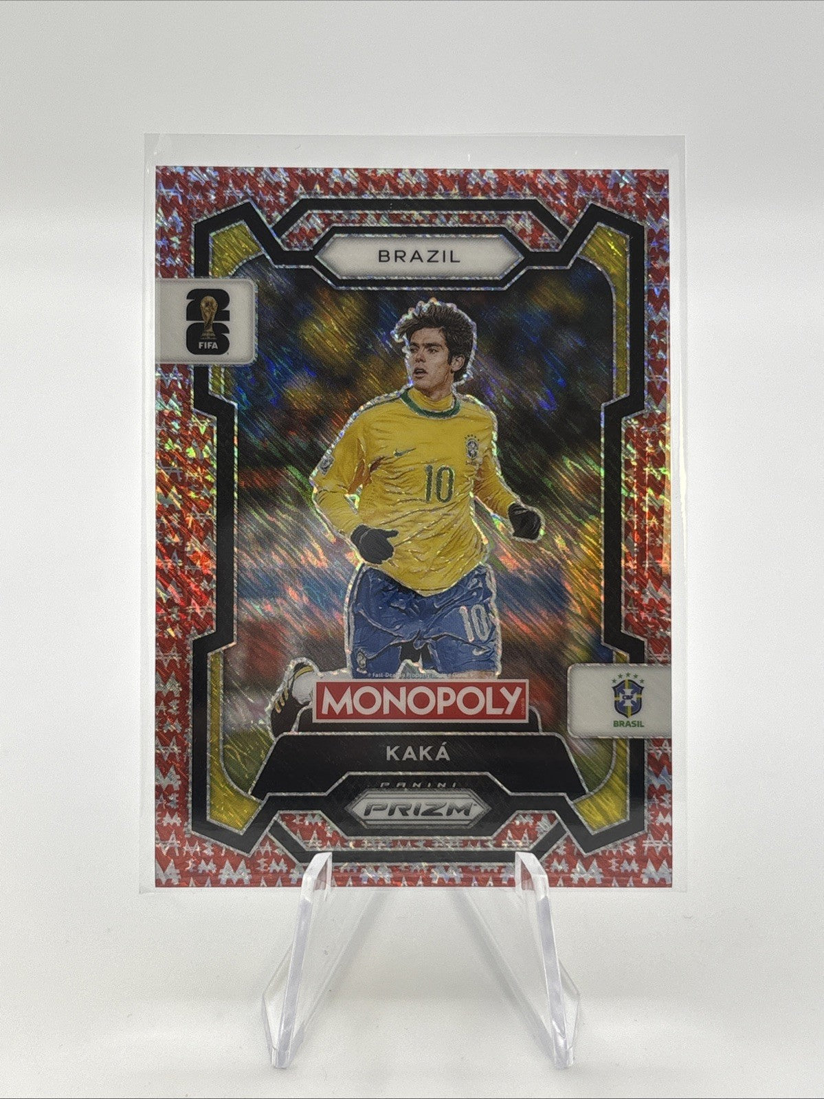 2026 Panini Prizm Monopoly FIFA - Kaka Red Monopoly Shimmer /100
