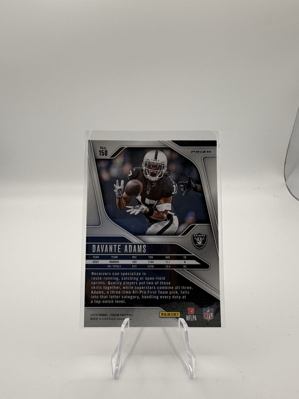2024 NFL PRIZM SPARKLE ~ DAVANTE ADAMS ~  RED SPARKLE SP ~ LAS VEGAS RAIDERS