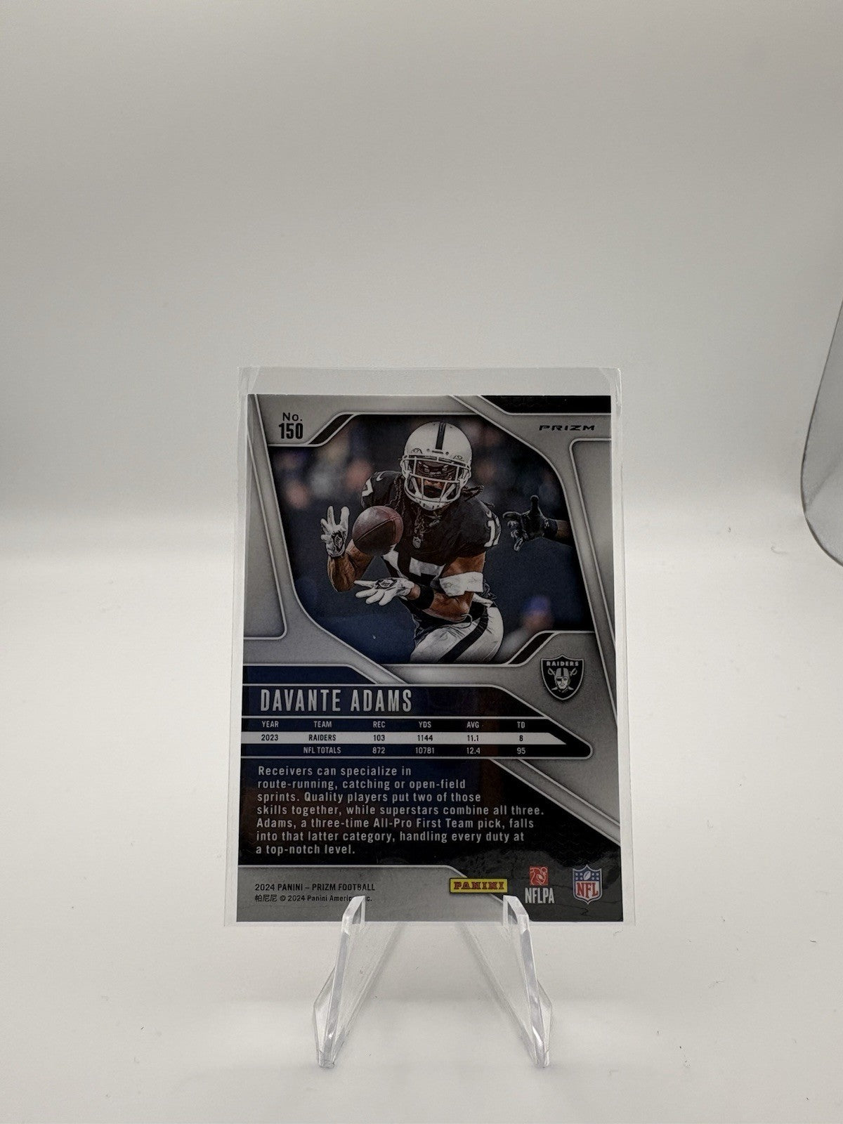 2024 NFL PRIZM SPARKLE ~ DAVANTE ADAMS ~  RED SPARKLE SP ~ LAS VEGAS RAIDERS