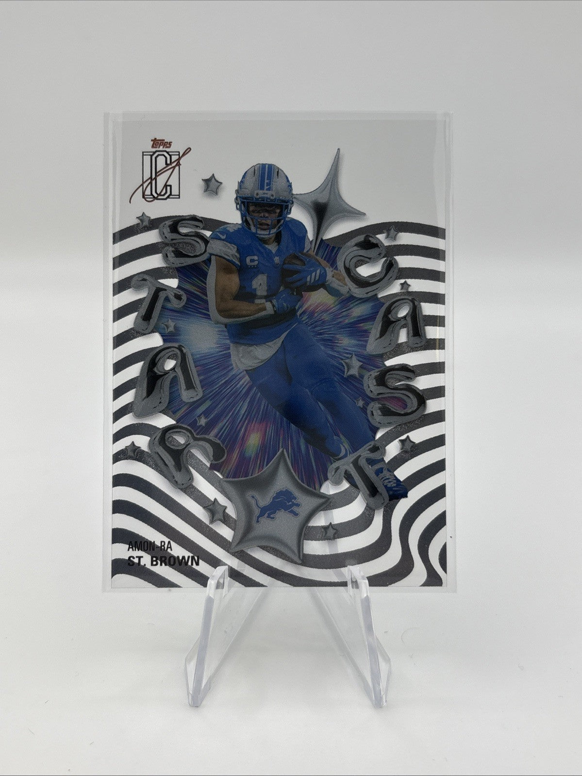 2025 Topps Signature Class - Amon-Ra St. Brown Star Cast Acetate SP