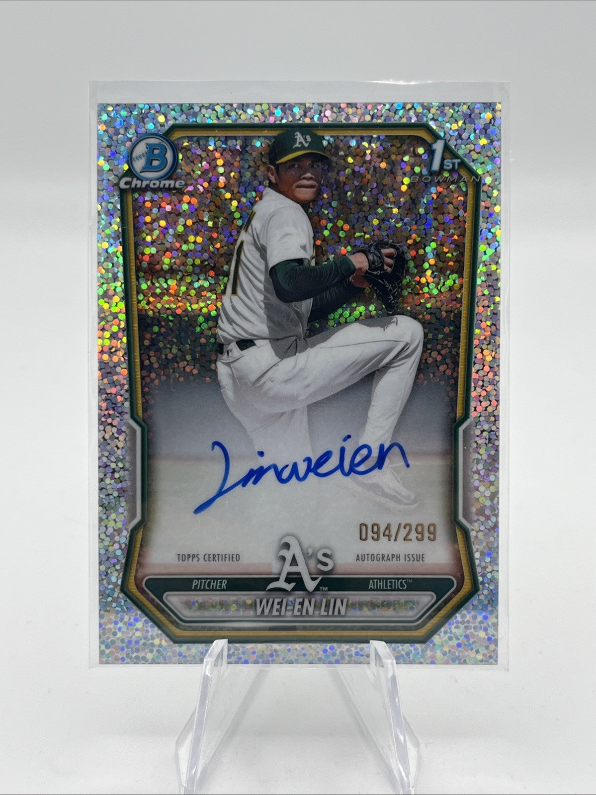 Bowman 2026 Bowman Chrome Wei-En Lin #CPA-WL Auto /299 Athletics
