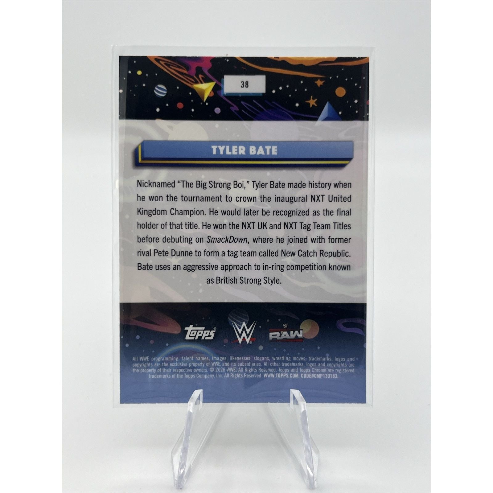 2026 WWE Topps Chrome Cosmic Tyler Bate Green Space Dust /75