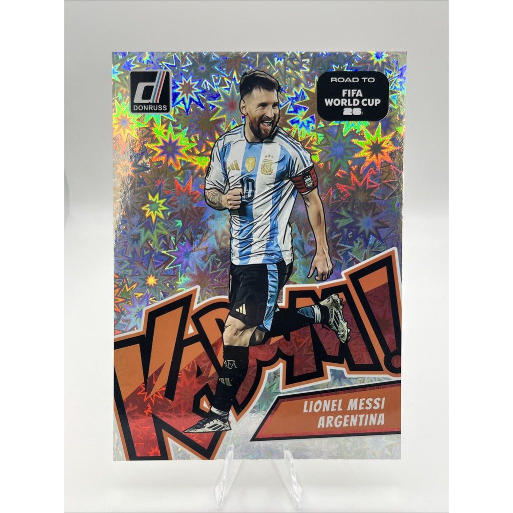 Panini 2025-26 Donruss Road to FIFA World Cup Kaboom! Lionel Messi #1 (JUMBO)