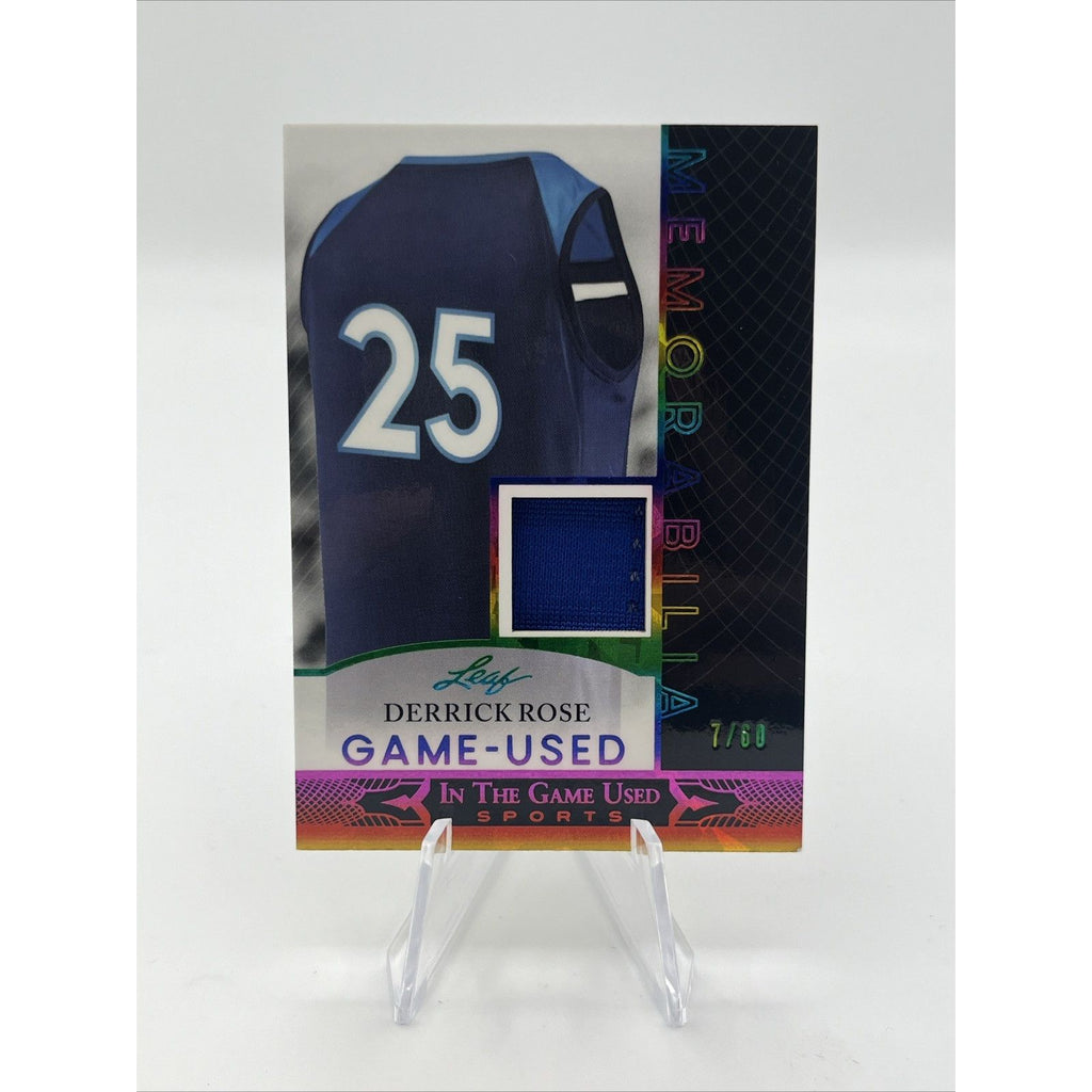 Derrick Rose #/60 -2024 LEAF IN THE GAME USED  MEMORABILIA JERSEY