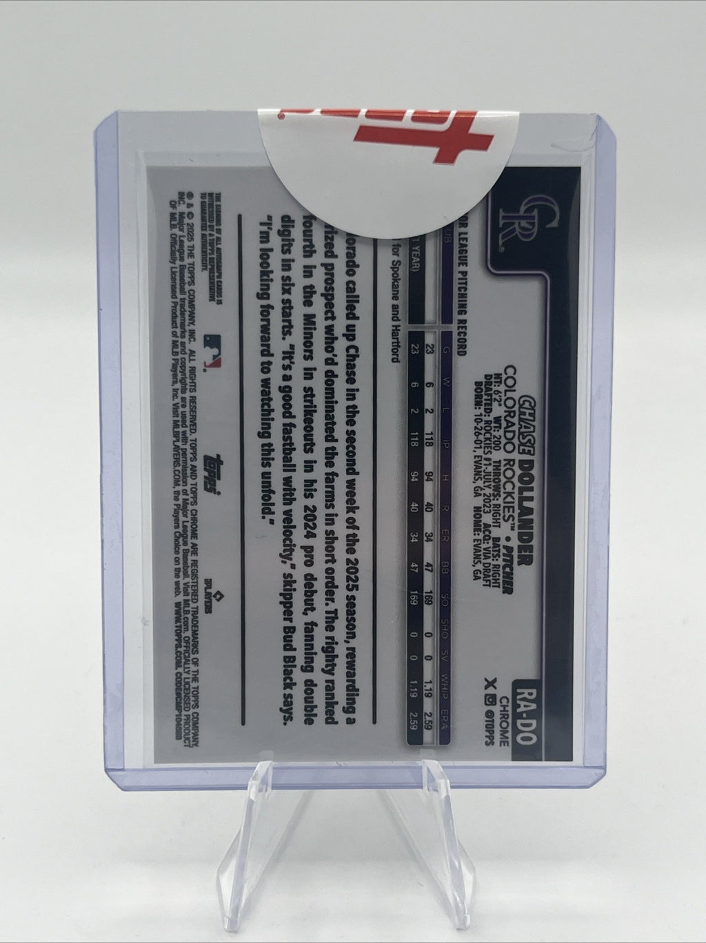 2025 Topps Chrome Update Chase Dollander Auto RC Blue/Green Lava /175 ‼️SEALED‼️
