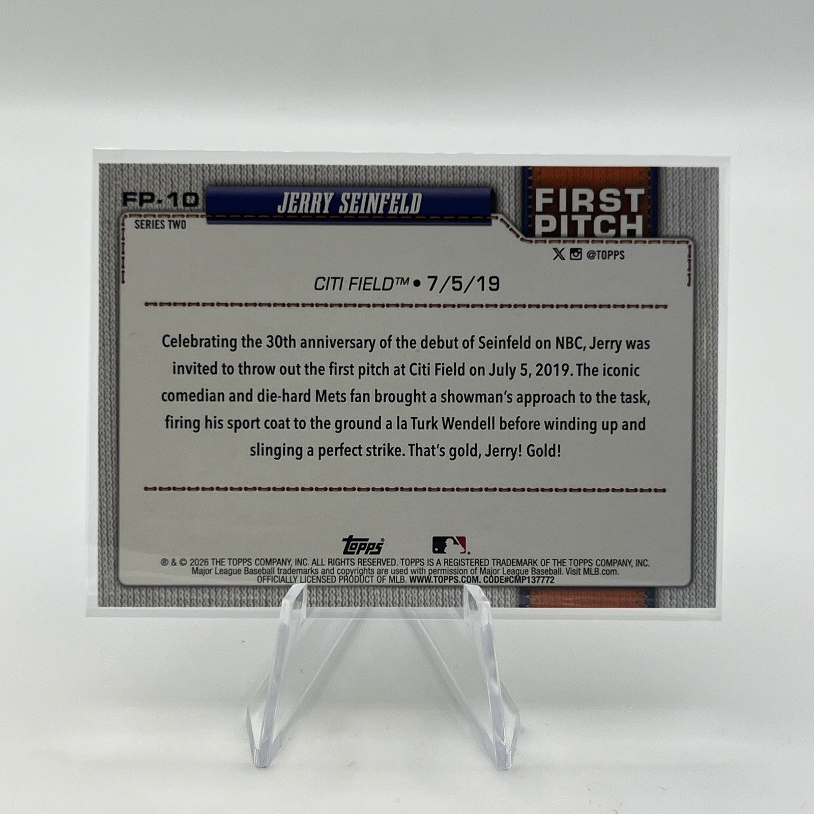 2026 Topps Series 2 Jerry Seinfeld Rainbow Foil SP