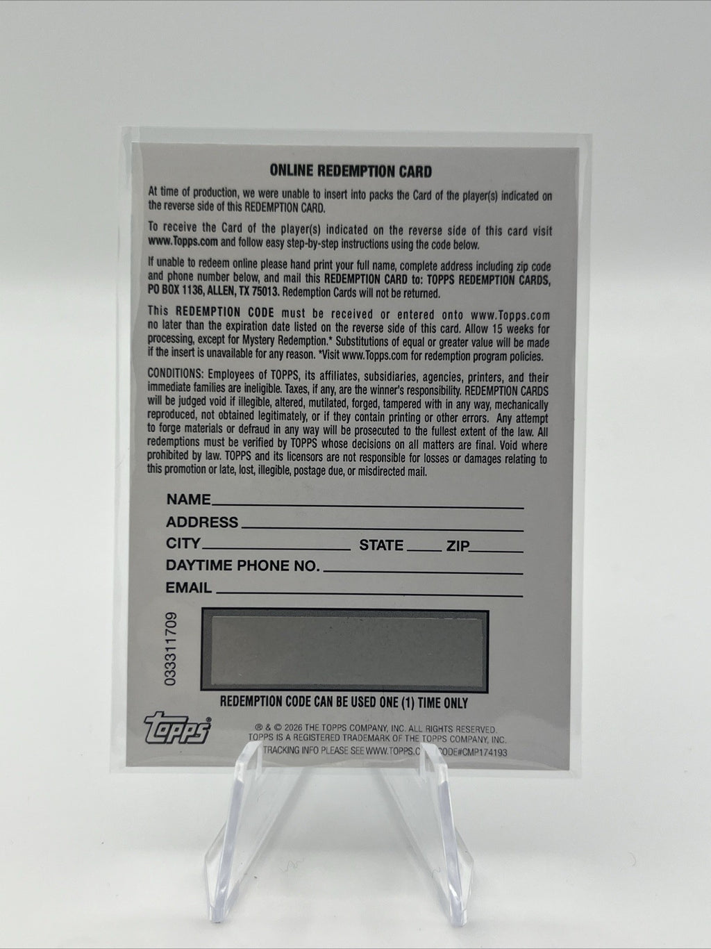 2026 Topps Finest Baseball Pete Alonso Finest Moments Autograph REDEMPTION
