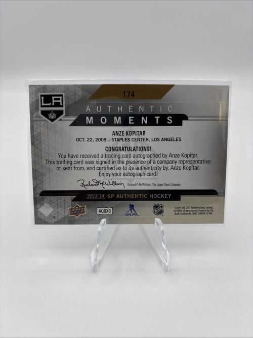 2013-14 SP Authentic - Authentic Moments Anze Kopitar #174 Autographs (AU)