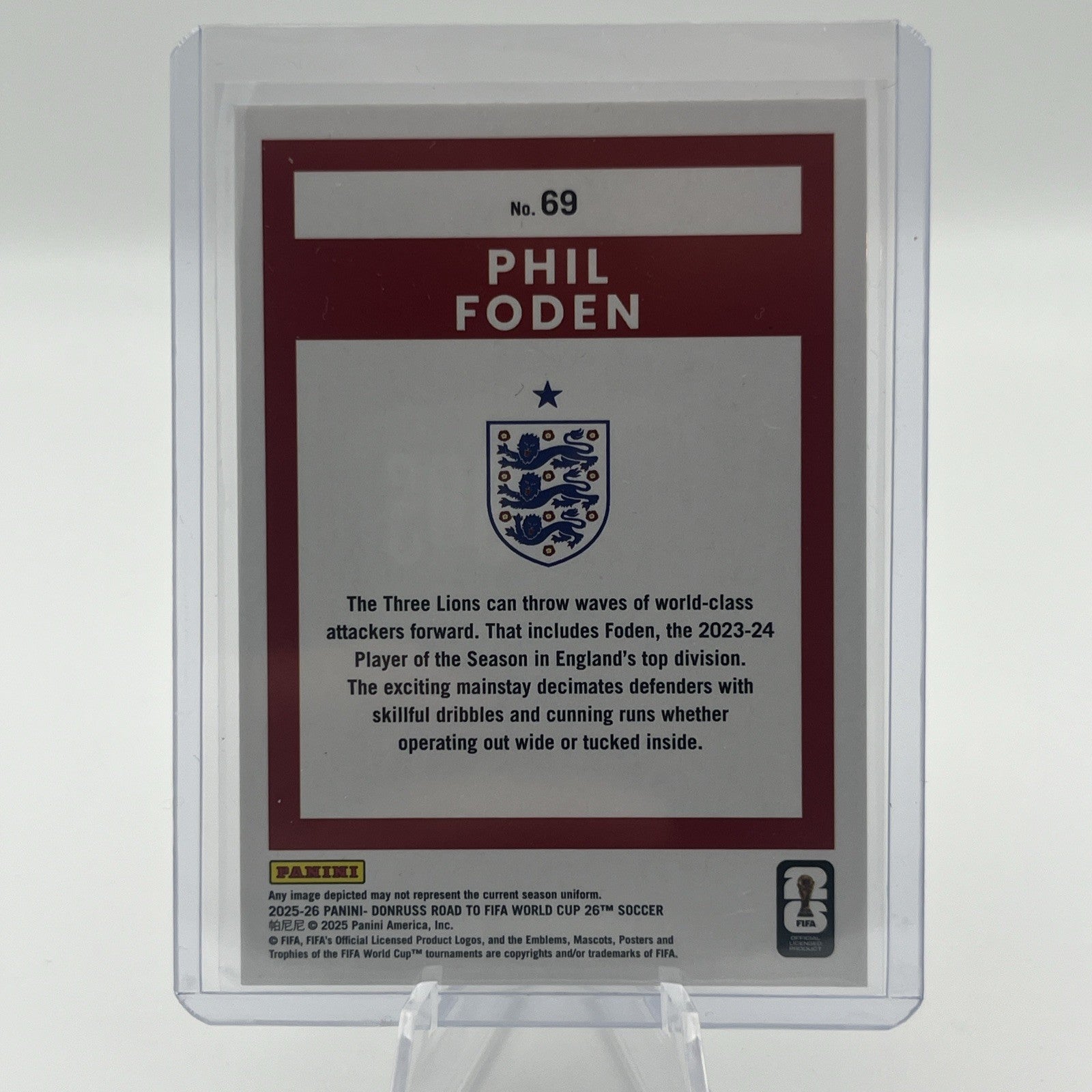 2025-26 Panini Donruss Road to FIFA World Cup Phil Foden Blue Swirl #/95 England