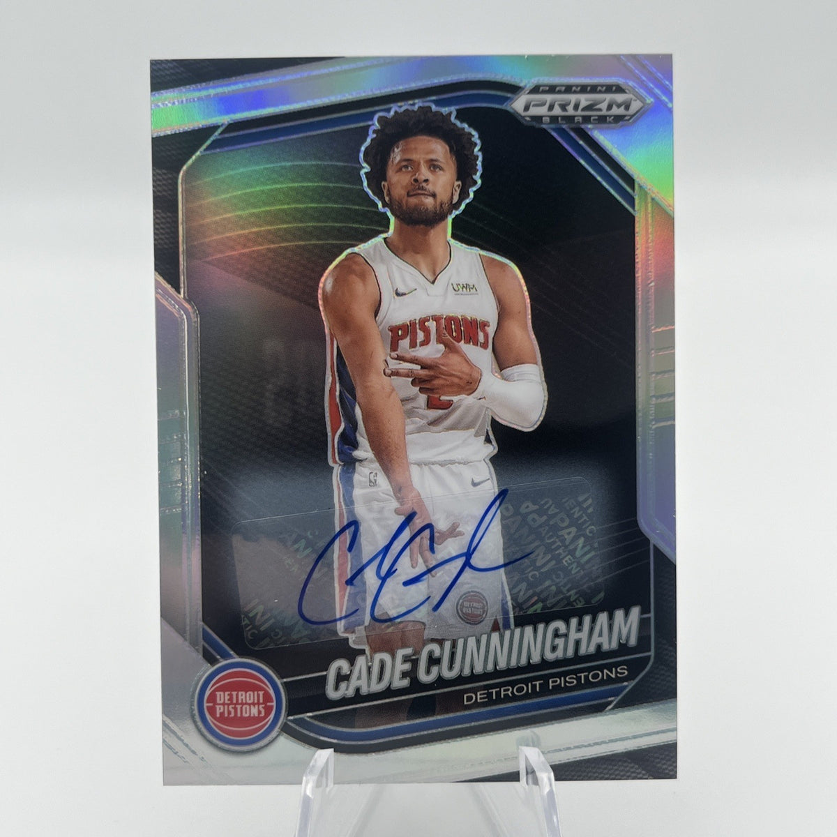 Panini Prizm Black Cade Cunningham Autograph 2024-25 #8 Detroit Pistons