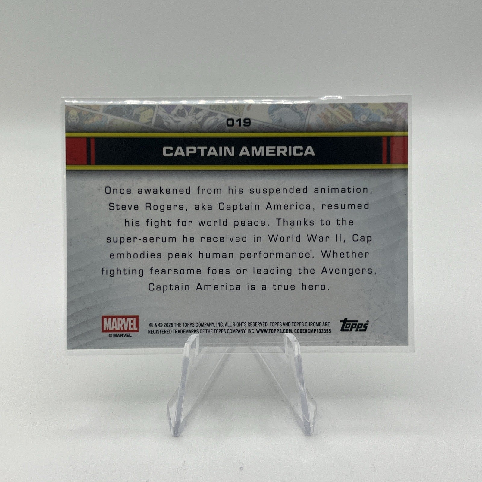 2026 Topps Chrome Marvel Comics #19 Captain America Refractor SP