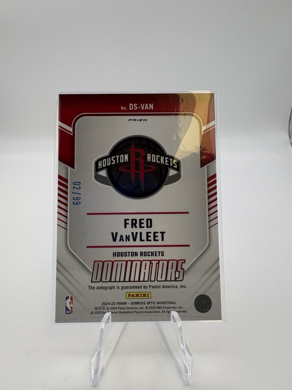 2024 Donruss Optic Dominators - Fred VanVleet #DS-VAN /99 Auto Houston Rockets ￼