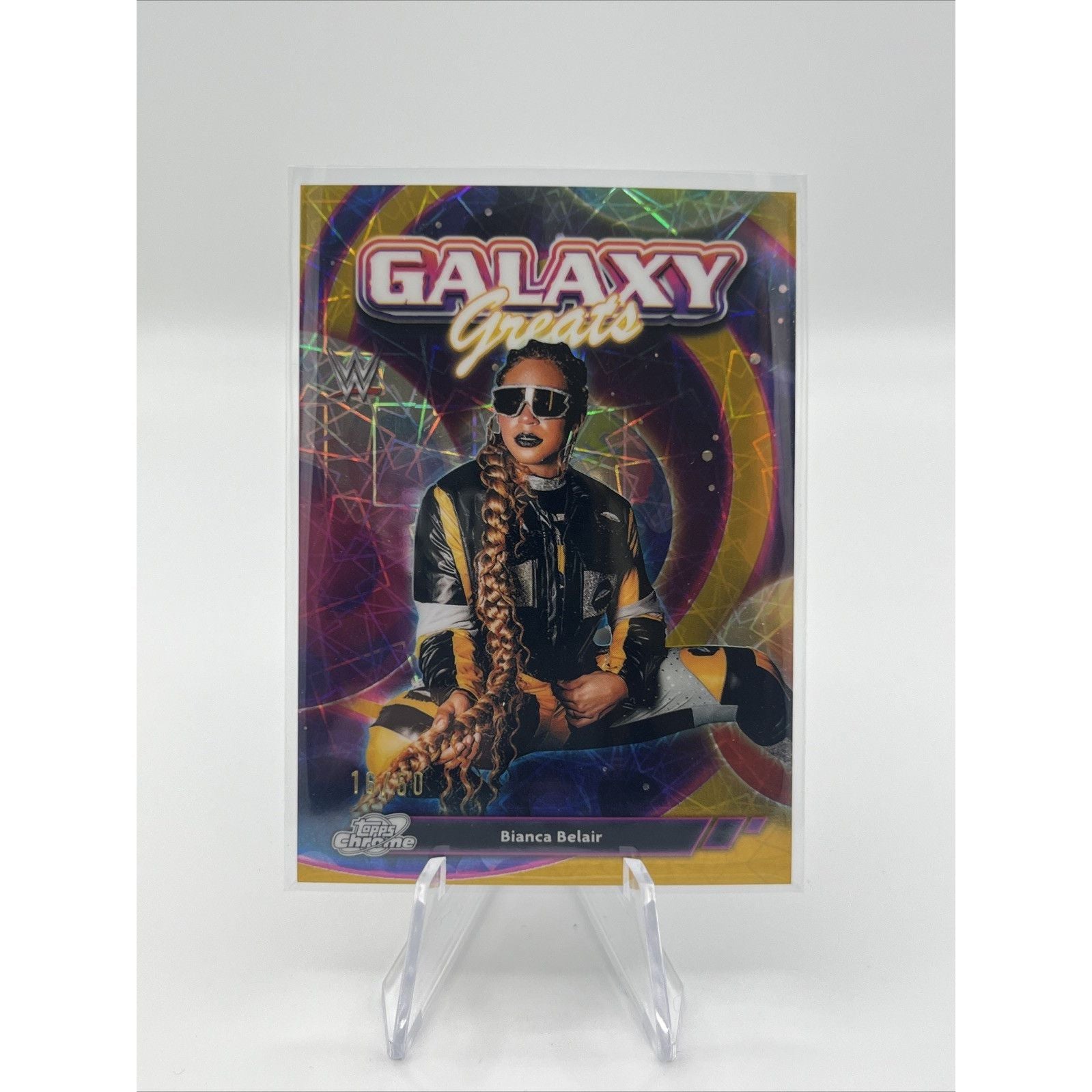 2026 Topps Chrome Cosmic WWE Bianca Belair Gold /50 Galaxy Greats