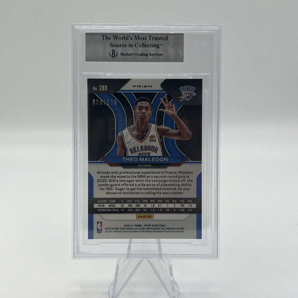 2020-21 Panini Prizm Theo Maledon Purple Ice #/175 BGS 9