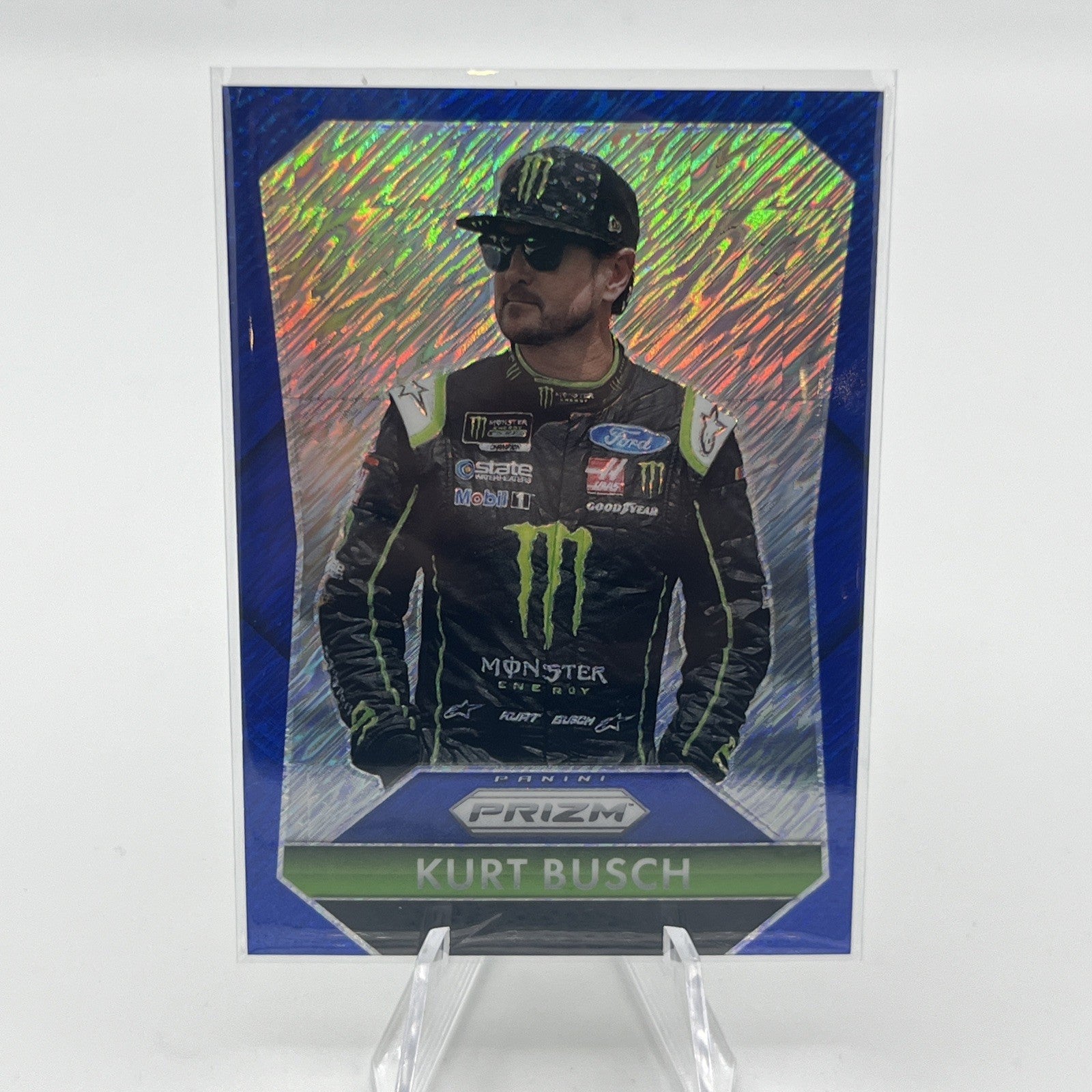 2025 Panini Prizm Racing Blue Shimmer Kurt Busch /10 SP