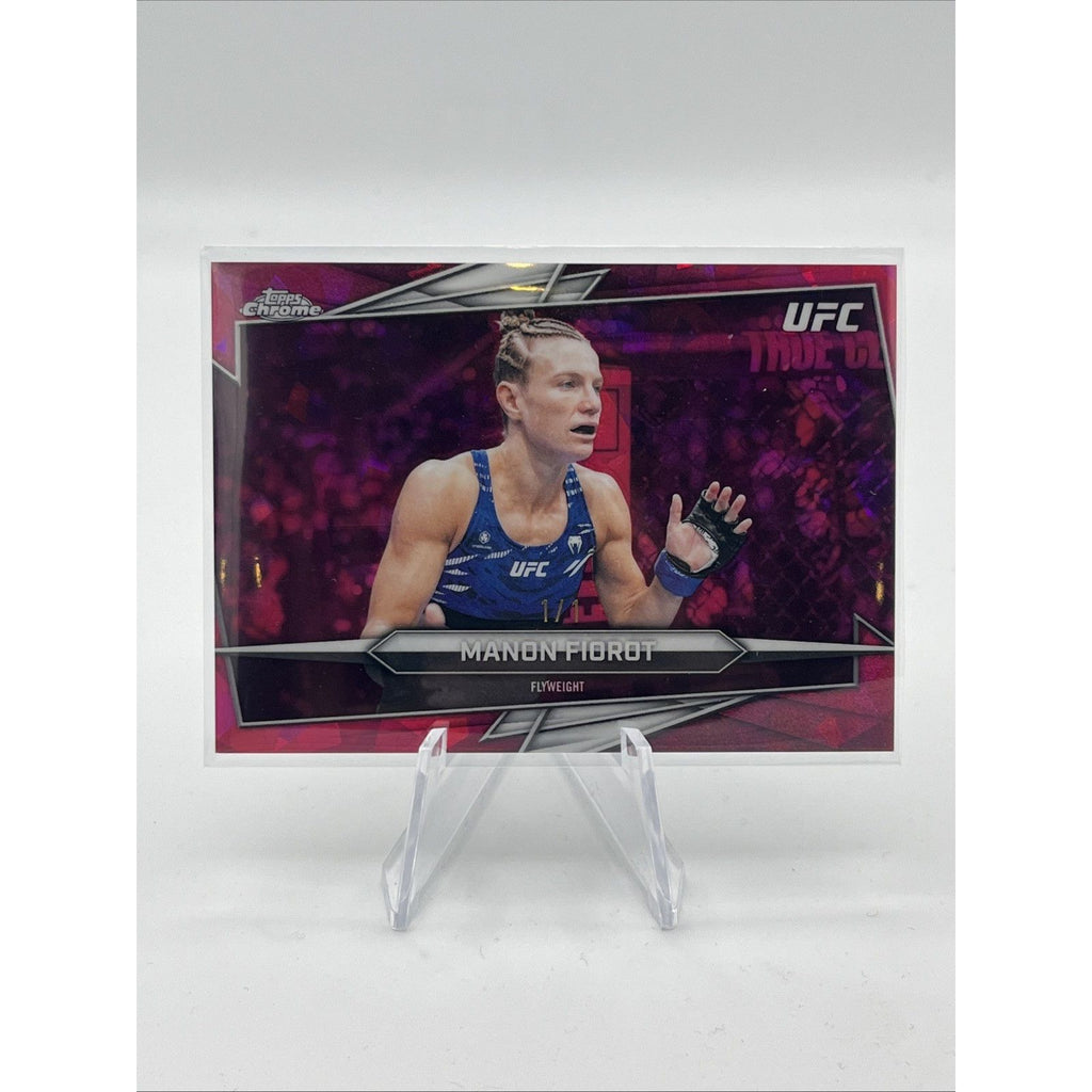 2026 Topps Chrome UFC Sapphire Manon Fiorot #70 Padparadscha Refractor #1/1
