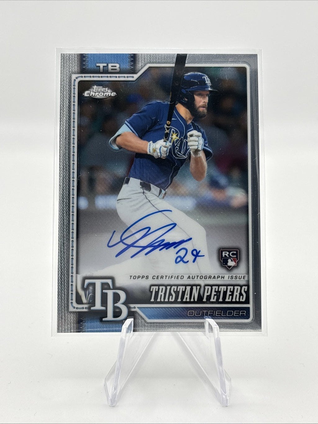 2026 Topps Chrome Auto #RA-TP Tristan Peters Rookie Autographs Tampa Bay Rays