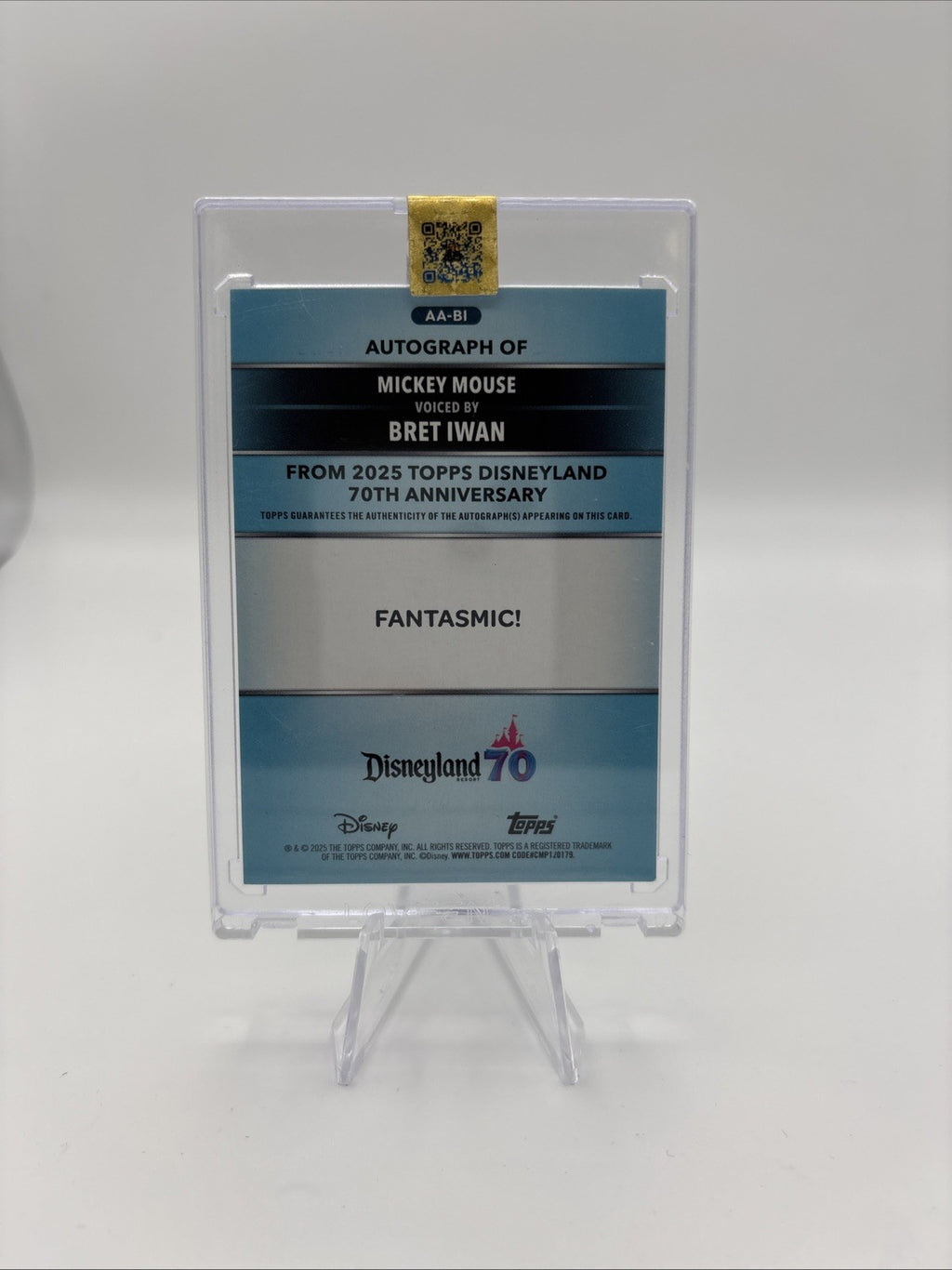 Topps Disneyland 70th Anniversary Bret Iwan as Mickey Mouse 70th Parallel #/70