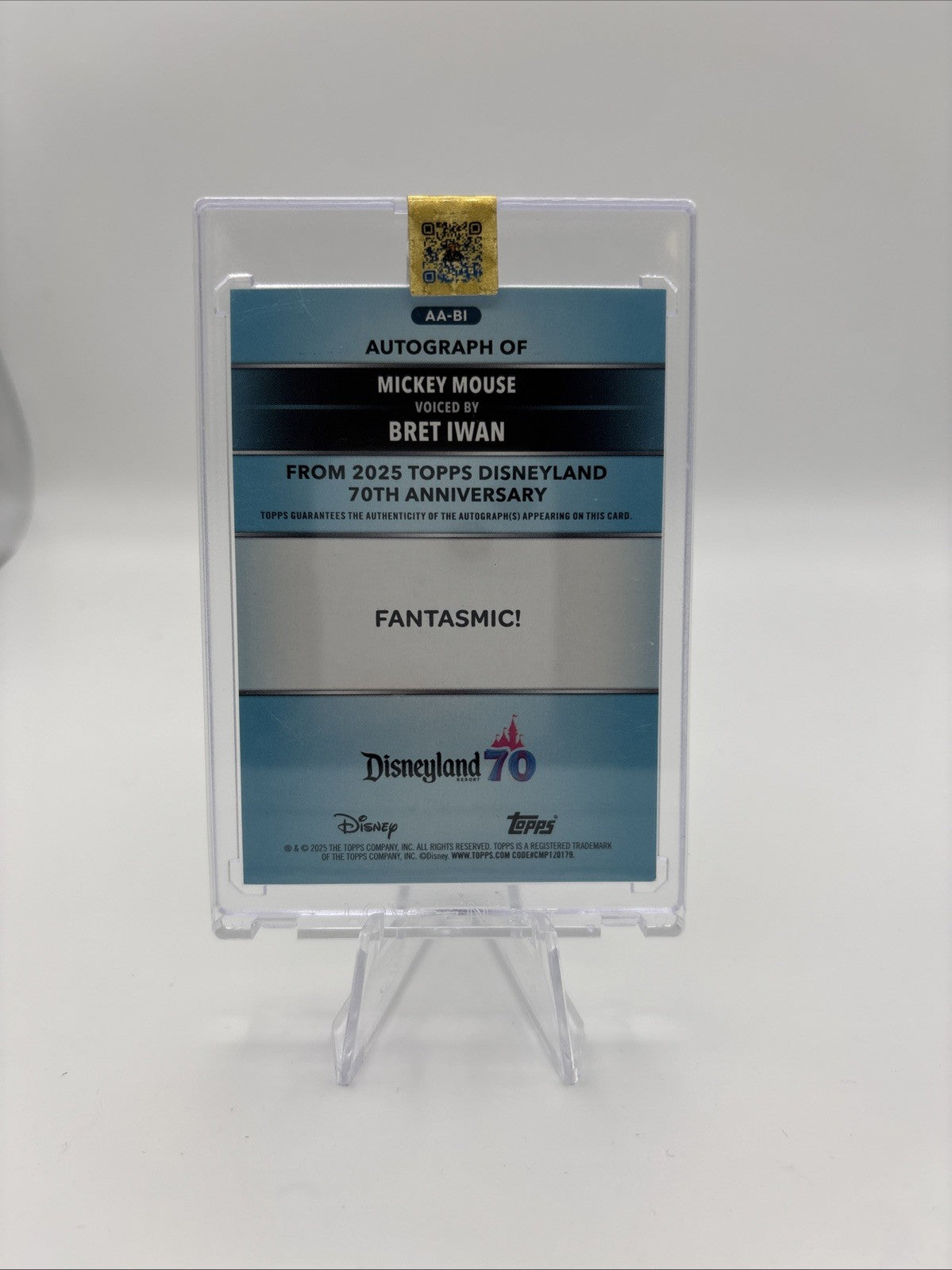 Topps Disneyland 70th Anniversary Bret Iwan as Mickey Mouse 70th Parallel #/70