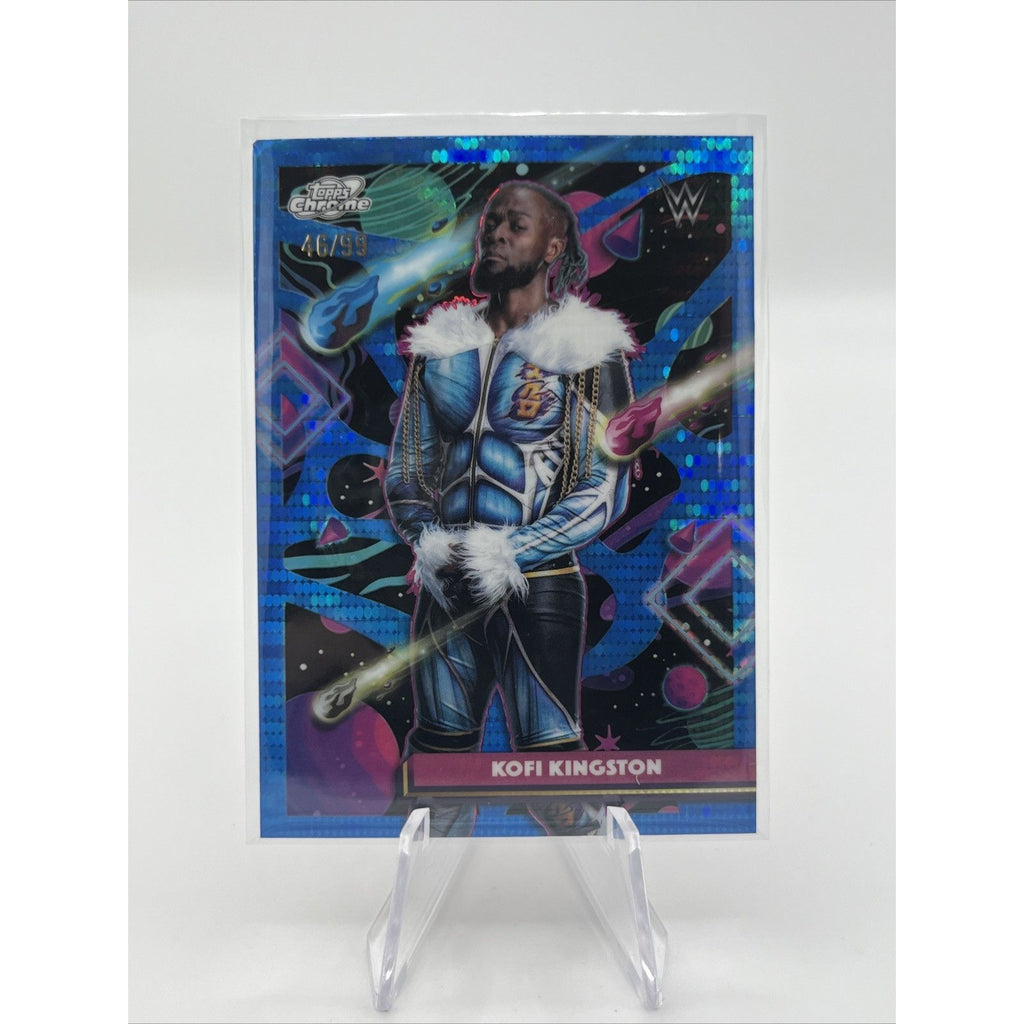2026 Topps Chrome Cosmic WWE Kofi Kingston #34 Blue Moon /99 Sp