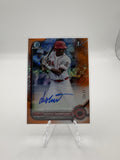 2022 Bowman Baseball Justice Thompson Orange Shimmer /25 Auto
