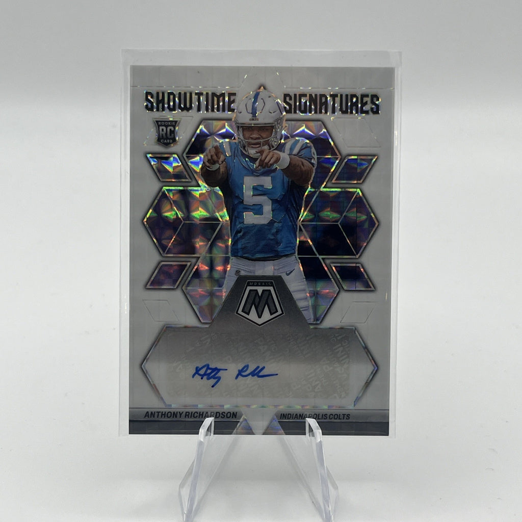 2023 Mosaic Anthony Richardson #SS-AR SHOWTIME SIGNATURES White Mosaic #/13