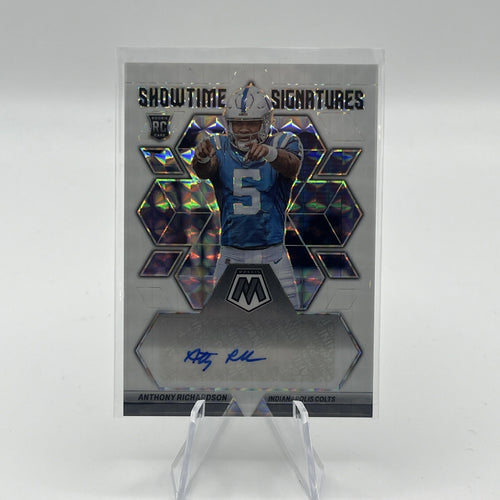 2023 Mosaic Anthony Richardson #SS-AR SHOWTIME SIGNATURES White Mosaic #/13