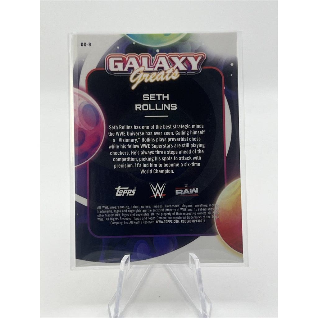 Seth Rollins Galaxy Greats /25 Orange Galactic 2026 WWE Topps Cosmic Chrome