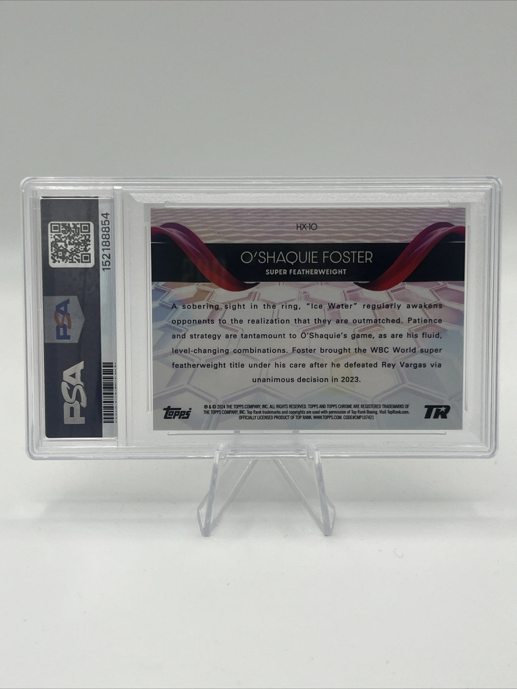 2024 Topps Chrome Boxing O'Shaquie Foster Helix Case Hit Insert #HX-10 PSA 10