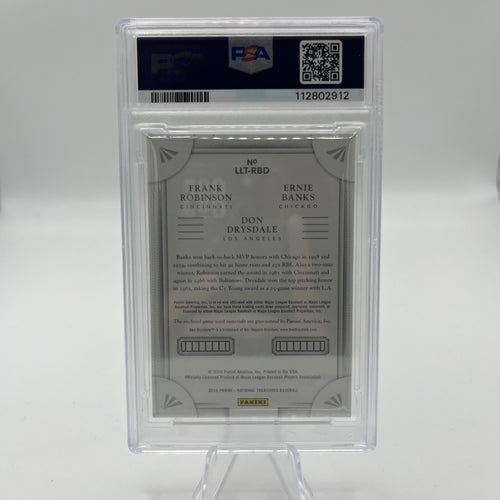 2016 Panini National Treasures Robinson/Banks/Drysdale Relic #/49 PSA 7 POP 1