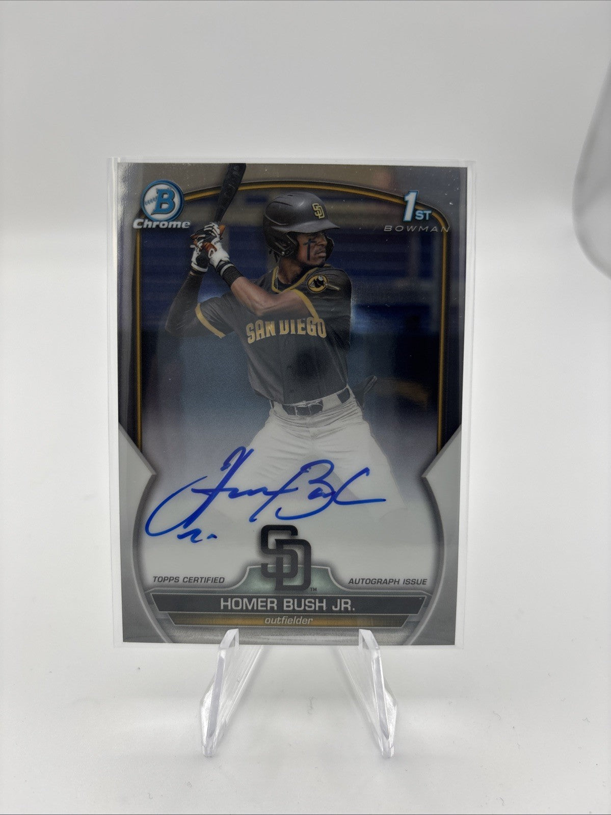 2023 Bowman Draft - Chrome Prospect Autographs Homer Bush Jr. #CDA-HB (AU, RC)