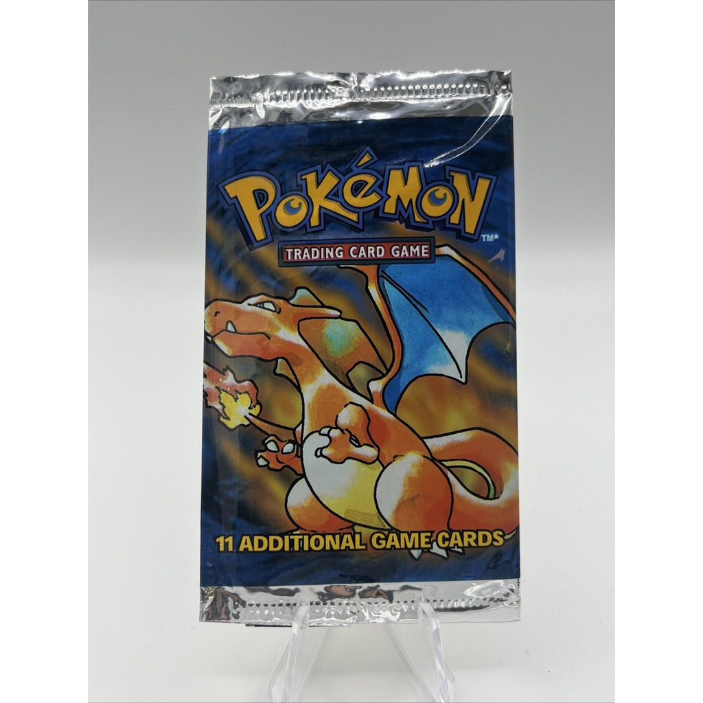 1999 Pokemon Base Set 1st Edition Charizard (EMPTY) Booster Pack Wrapper