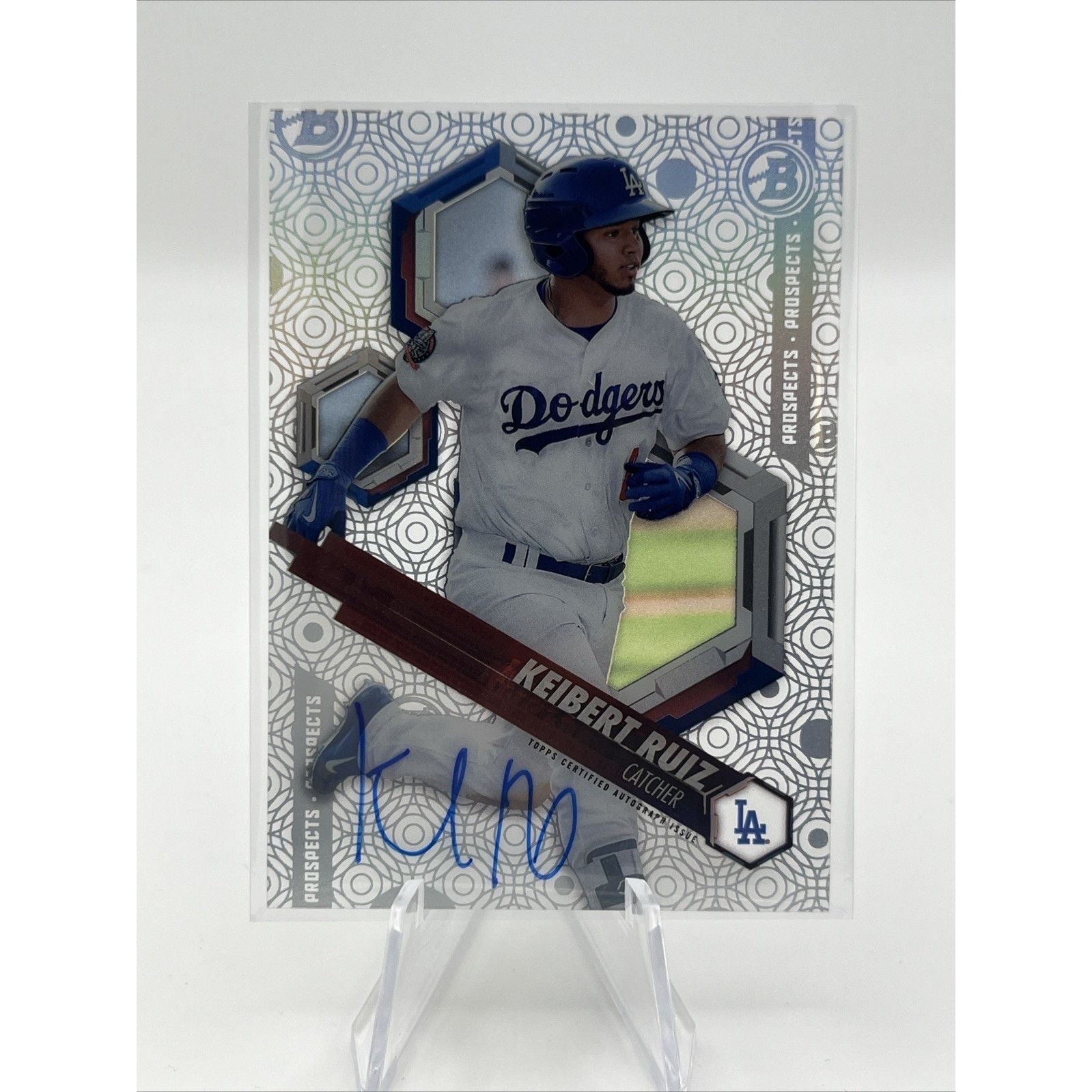 Keibert Ruiz Prospect Auto | 2018 Bowman High Tek | LA Dodgers/ Nationals