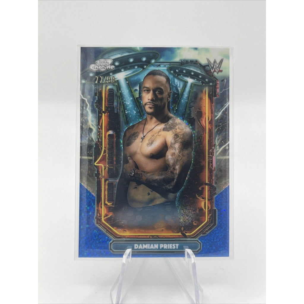 Damian Priest Blue Moon /99 Extraterrestrial Talent 2026 Topps Cosmic Chrome WWE