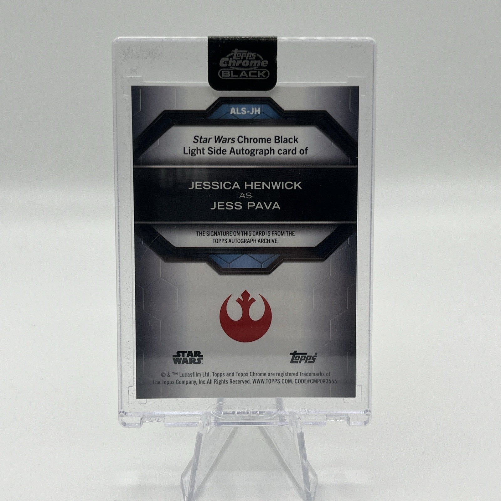 2024 Topps Chrome STAR WARS BLACK JESSICA HENWICK AUTOGRAPH JESS PAVA ALS-JH