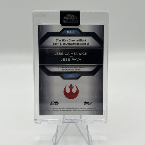 2024 Topps Chrome STAR WARS BLACK JESSICA HENWICK AUTOGRAPH JESS PAVA ALS-JH