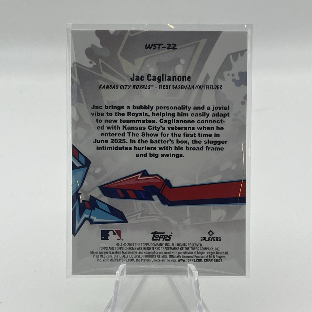 2026 Topps Chrome Baseball Jac Caglianone RC Wild Style #WST-22 Royals