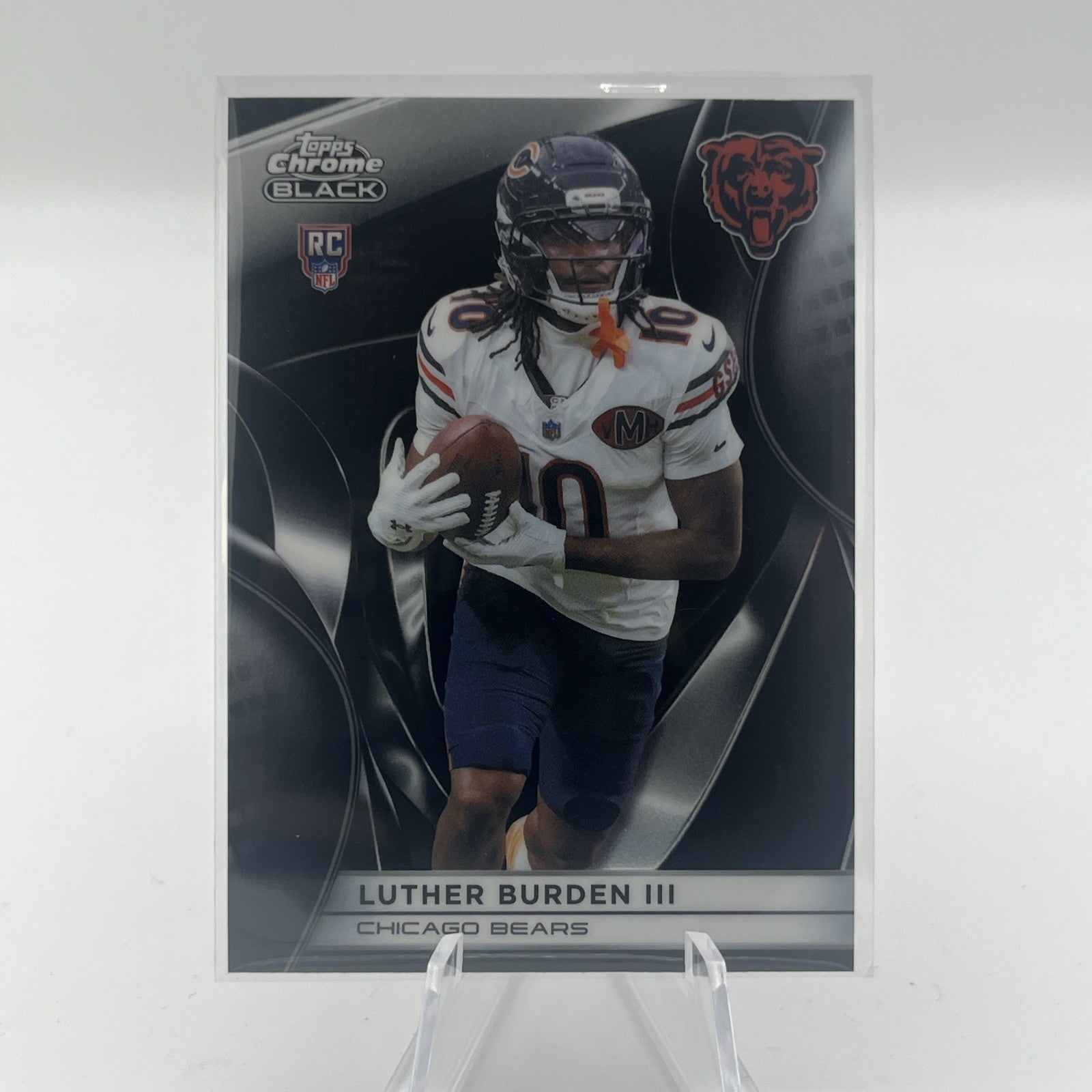 2025 Topps Chrome Black - Luther Burden III #107 Base (RC) Chicago Bears