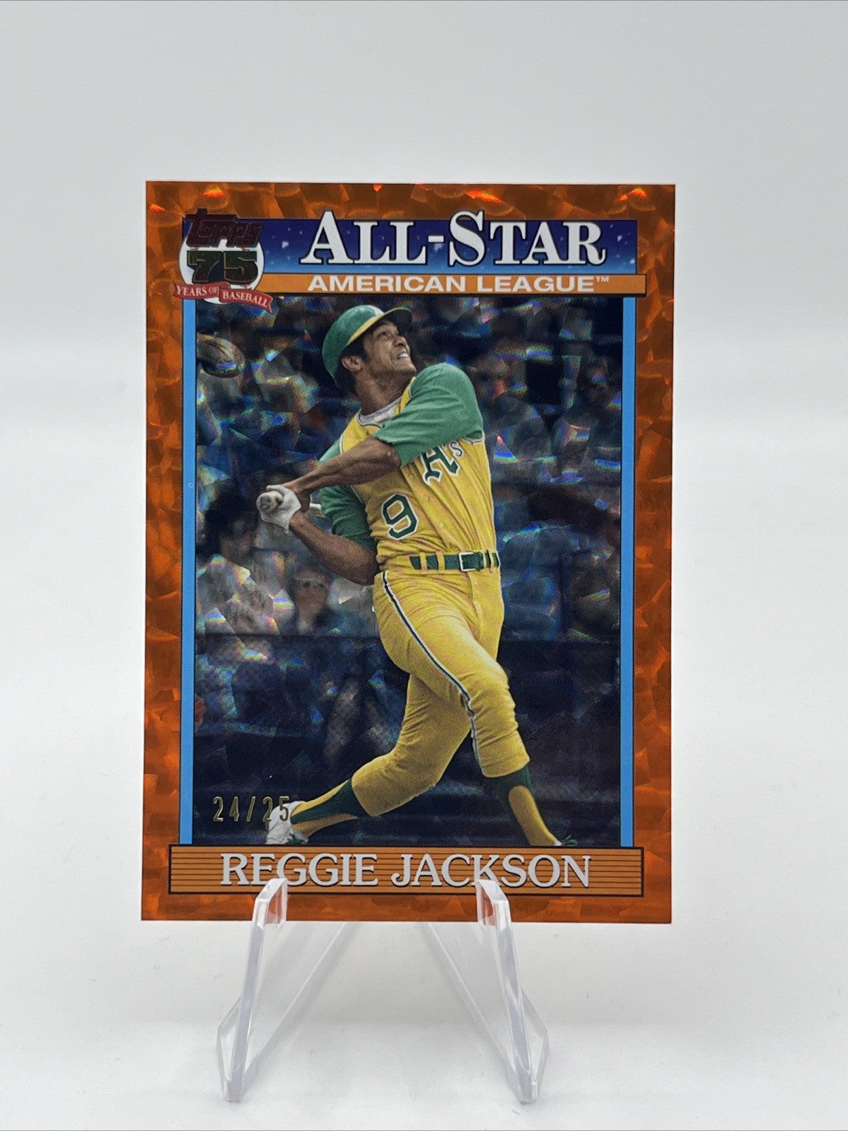 2026 Topps Series 2 Reggie Jackson 1991 All-Star Orange Crackel Foil SSP #/25