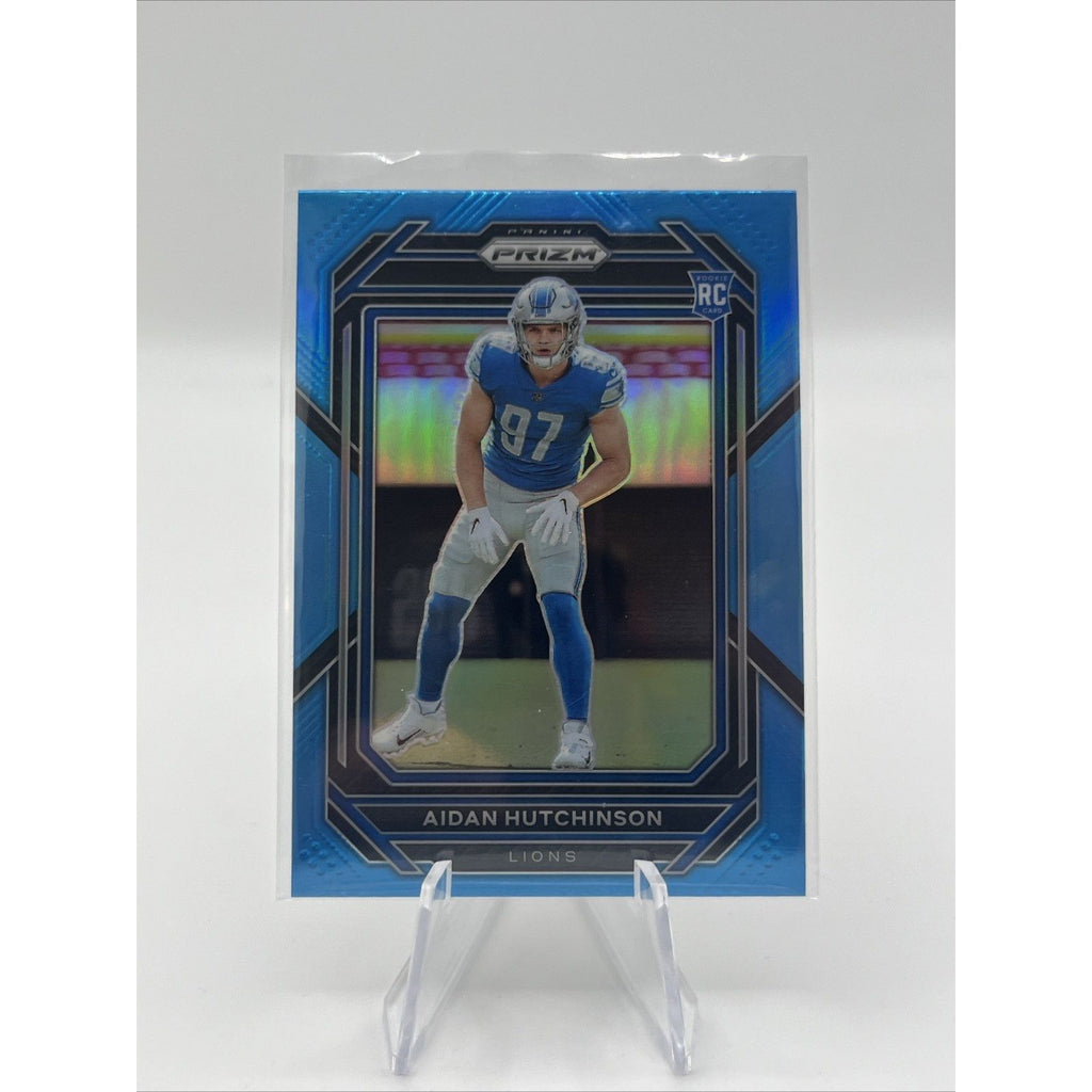 2022 Panini Prizm Aidan Hutchinson RC Light Blue SSP Rookie #340 Lions